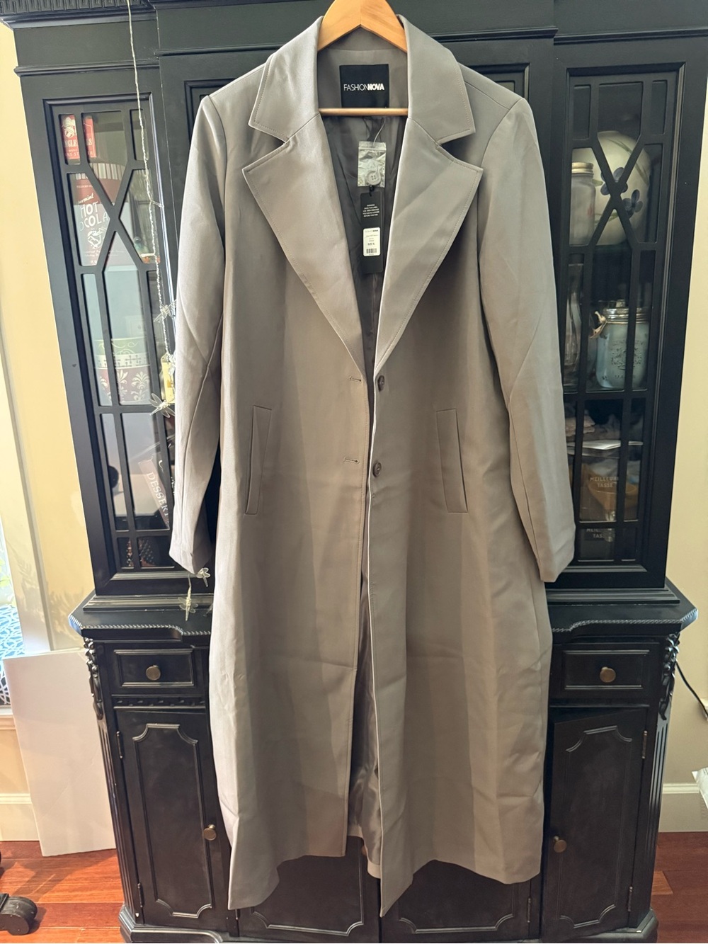 Fashion Nova Women's Taupe Longline Trench Coat - Brand new with tags!